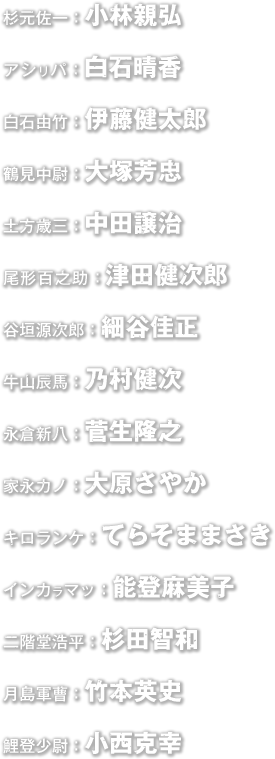 Staff Cast Tvアニメ ゴールデンカムイ 公式サイト
